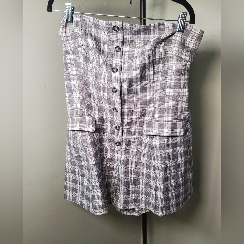 Fashion Nova Gray Plaid Blazer - Picture 2 of 6